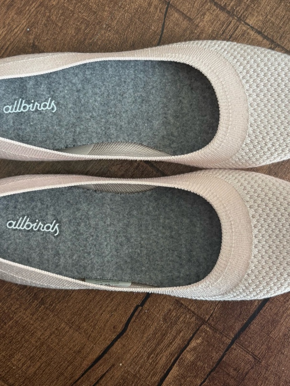 Allbirds Women Sz 7.5 Tree Breezers Sustainable knit Ballet Flat Calm Taupe - Picture 5 of 9